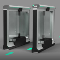 RS485 Optical Swing Turnstile Anti-Crush , AC 220V High Speed Gates